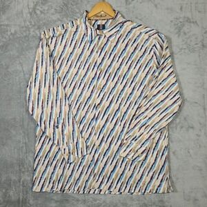 Phat Farm Shirt Mens XL Button Up Geometric Long Sleeve Retro Cotton Extra Large